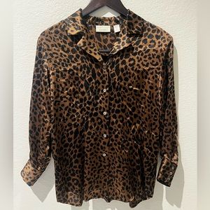 Exclusively For You Lord & Taylor 100% Silk Leopard 🤎